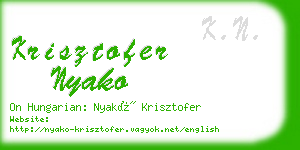 krisztofer nyako business card